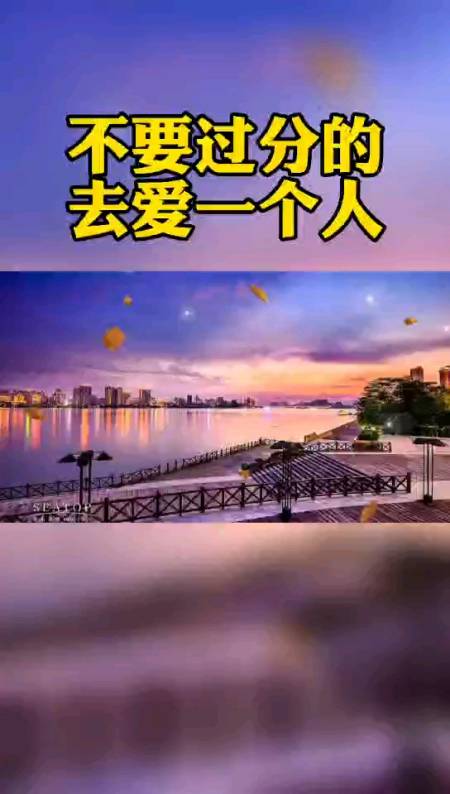 不要过分爱一个人,为他失去自我,因为你的卑微感动不了,一个不爱你的