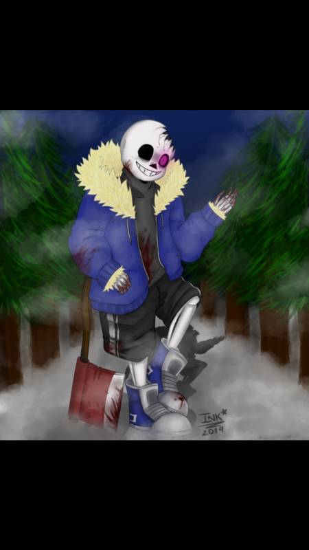 传说之下#horrorsans(总之,这个图,都是很恐怖的,有一张不是很恐怖)