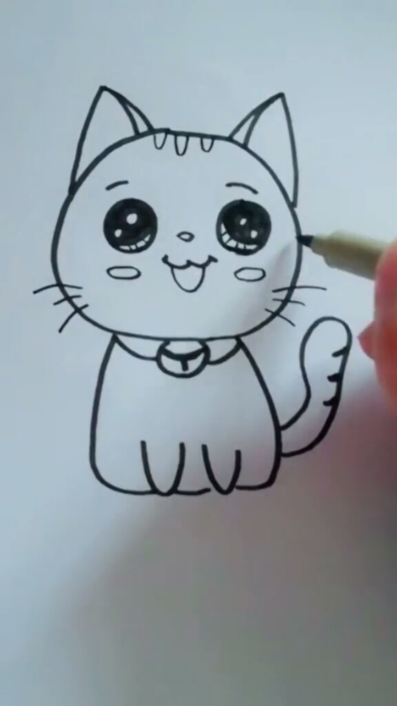 简笔画这样画小猫咪超简单的你学会了吗