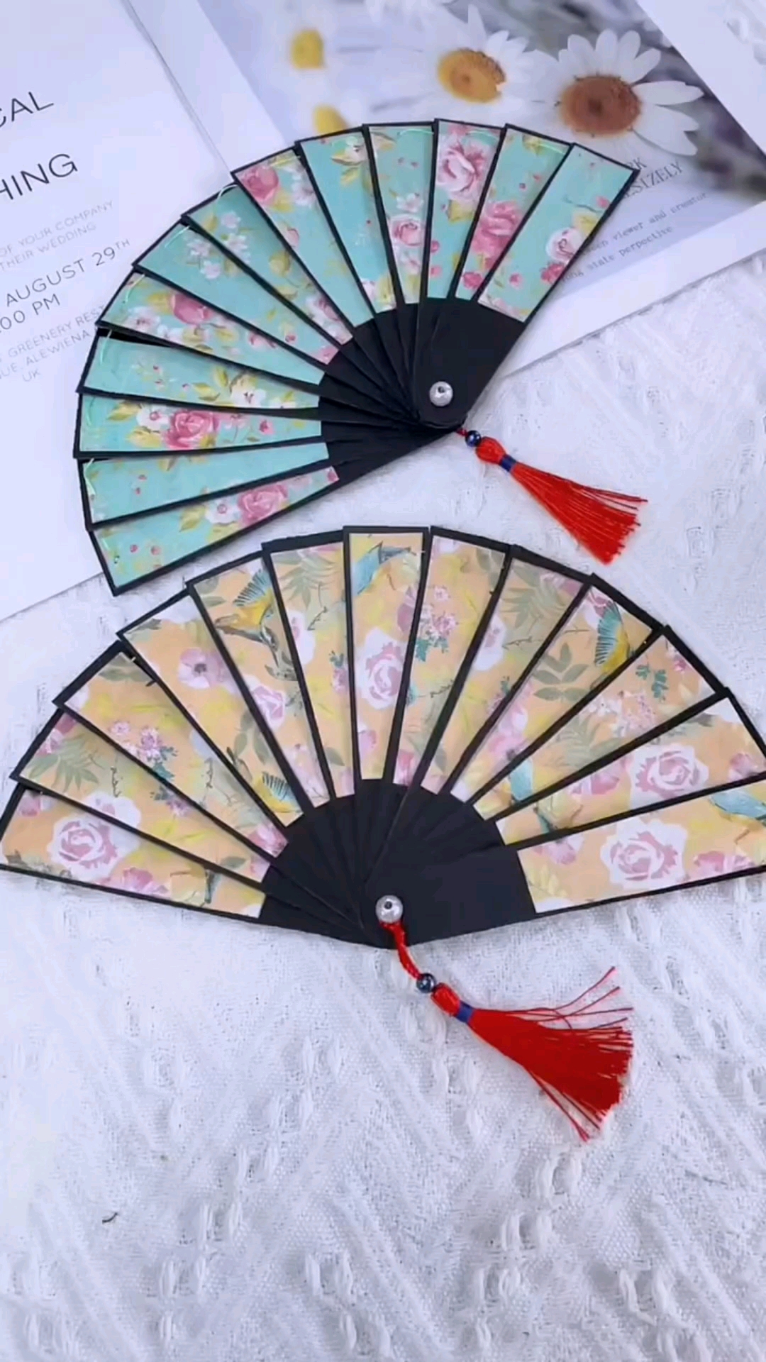 手工折纸#古风扇子手工折纸-度小视