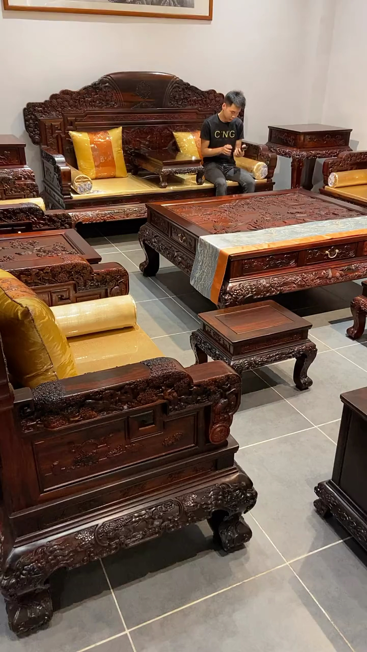 古典红木家具#豪华大气的红木沙发