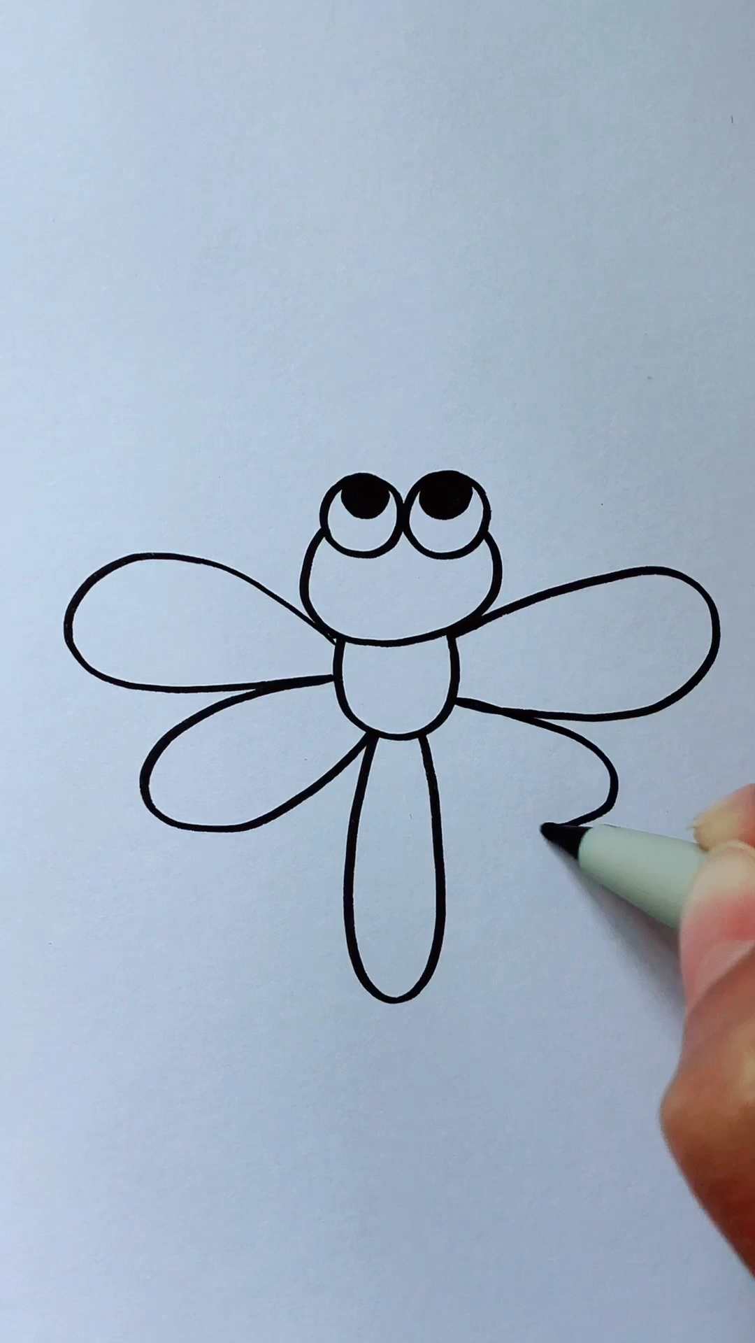 小蜻蜓简笔画 简易图片