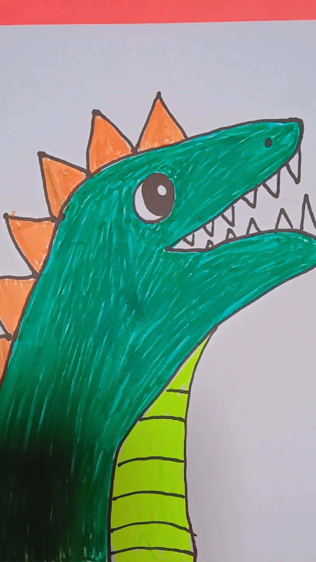 手工制作#一起画个恐龙简笔画吧!超级简单哦