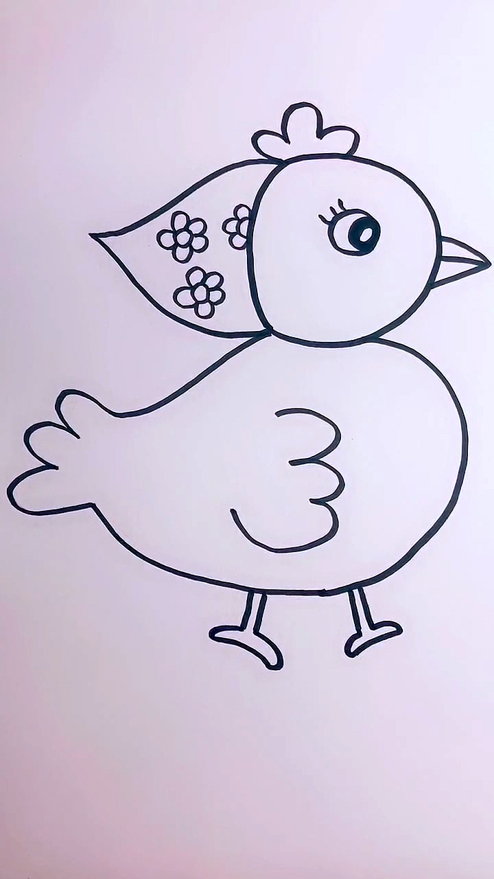 我要上热门#数字3教你画母鸡