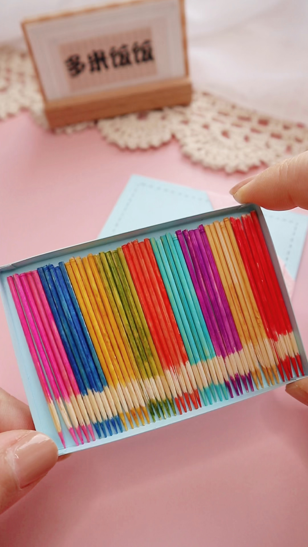 手工制作#可爱的"迷你小铅笔",是不是达到了足以乱真的像?哈哈