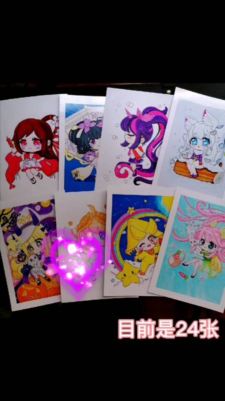 绘画#迷你世界王者荣耀第五人格24张临摹卡片