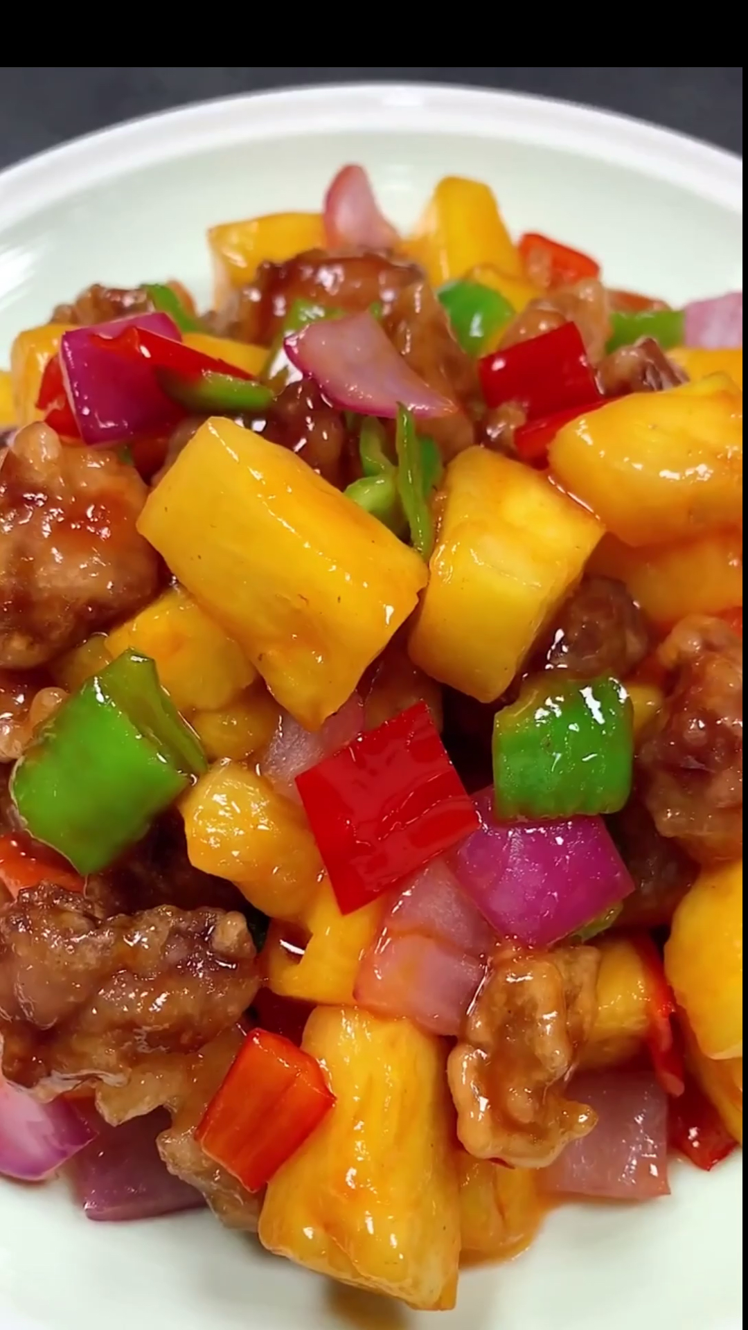 美食#菠萝咕噜肉酸酸甜甜专治小孩不吃饭