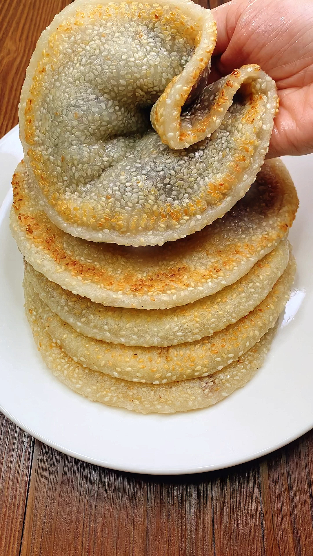 10分钟做好的芝麻糯米饼