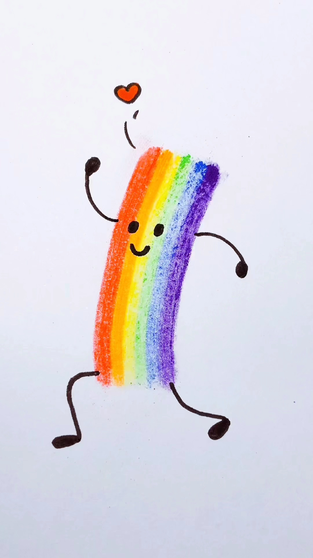 画画原来如此简单#怎么去拥有一道彩虹