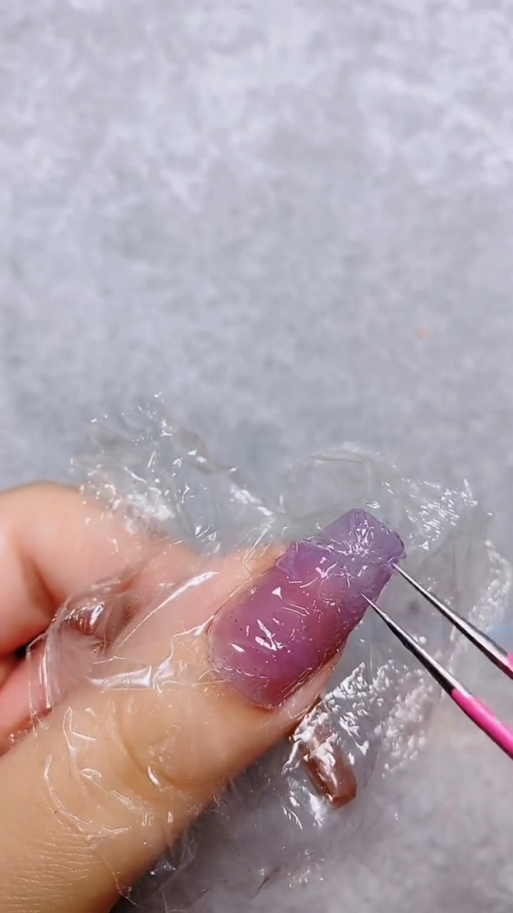 美甲#塑料做指甲