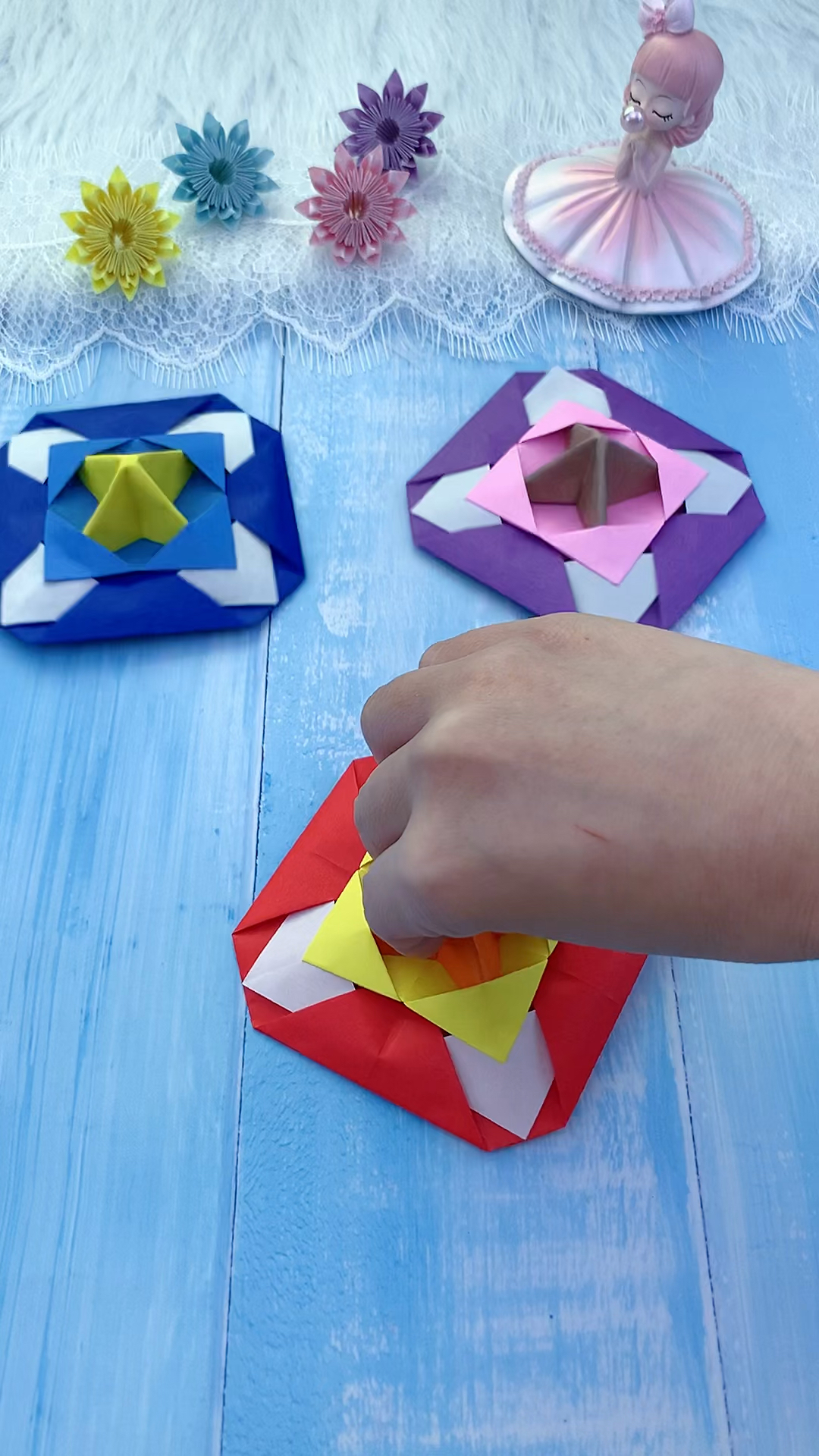 给小朋友折几个小旋风陀螺转得又快又稳