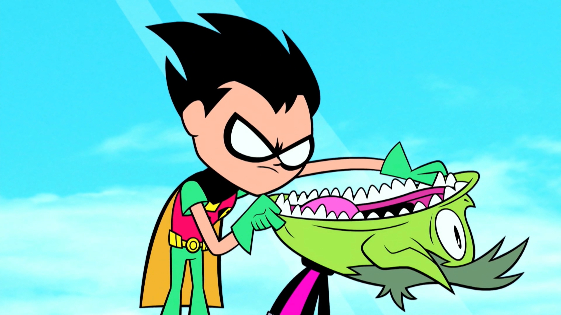 动漫超人军团只梳头居然不刷牙绿超人的牙都坏掉了