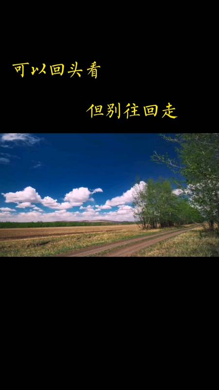 情感#可以回头看,但别往回走!