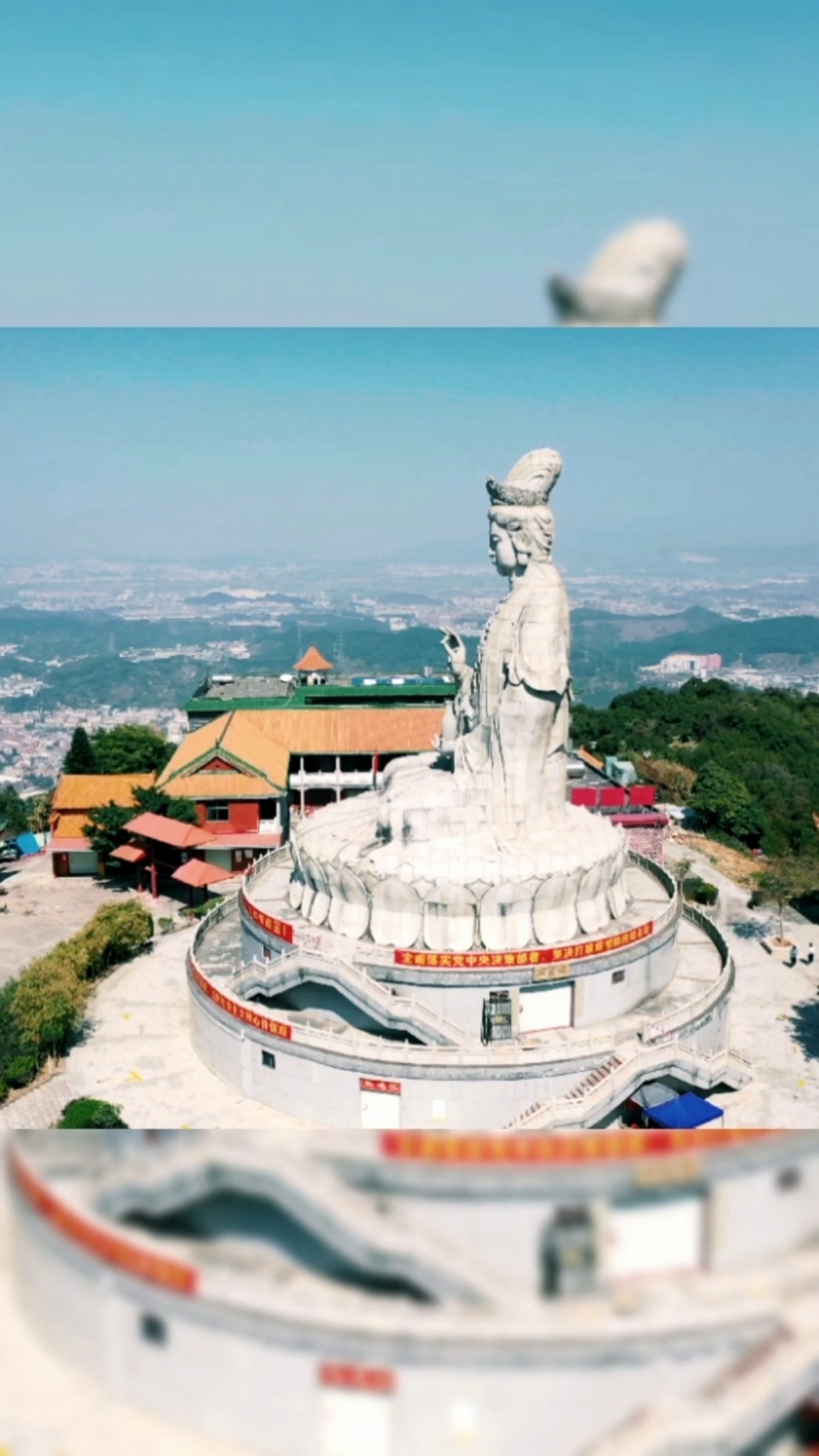 惠州9小时#东莞观音山观音广场已对外开放,这里有最大玄武岩观音像