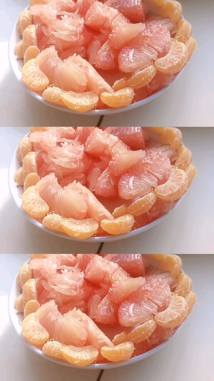 商道高手#大柚子摆盘既好吃又方便,颜色丰富