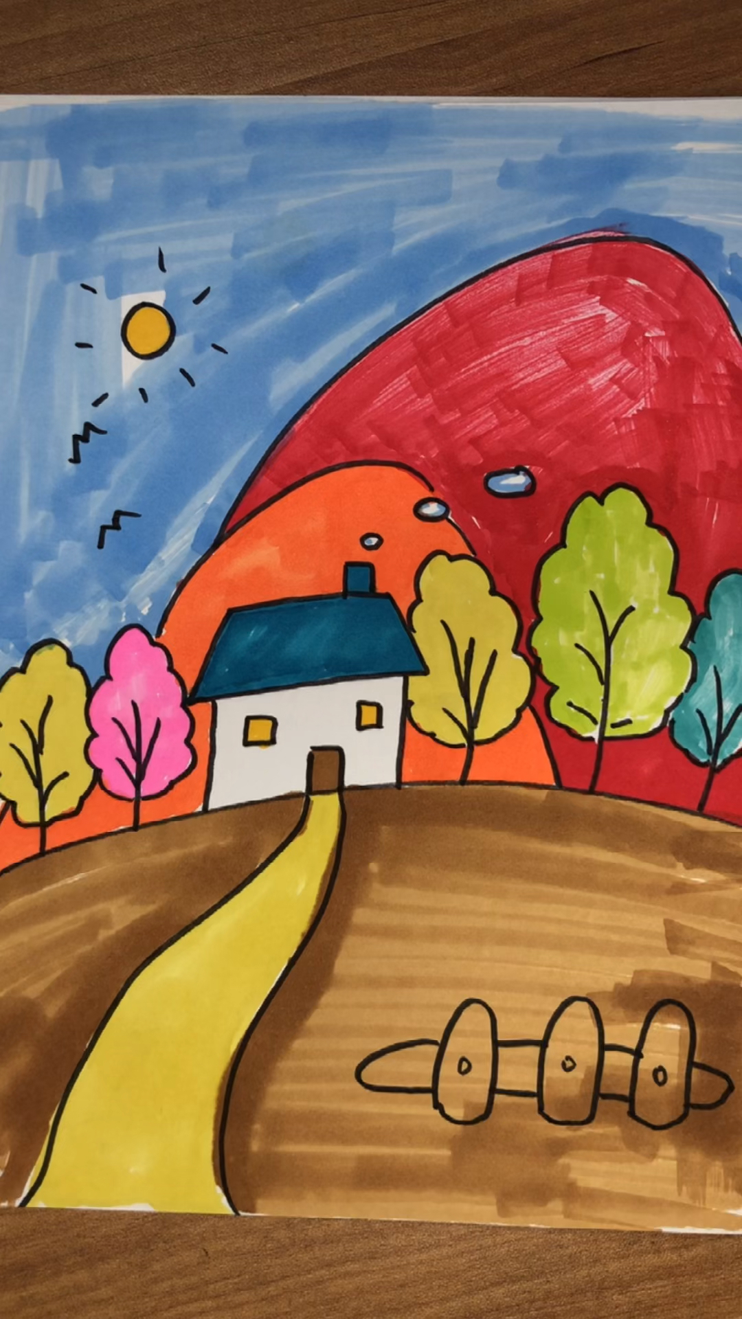 你好,夏天#画一套房子