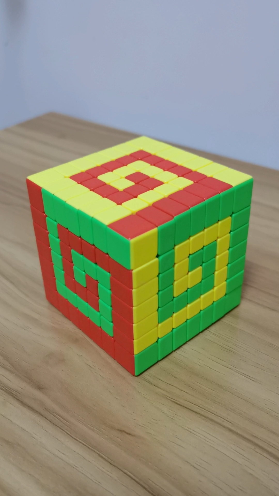 魔方拼花式#每次都说不难,那说说这个难不难.