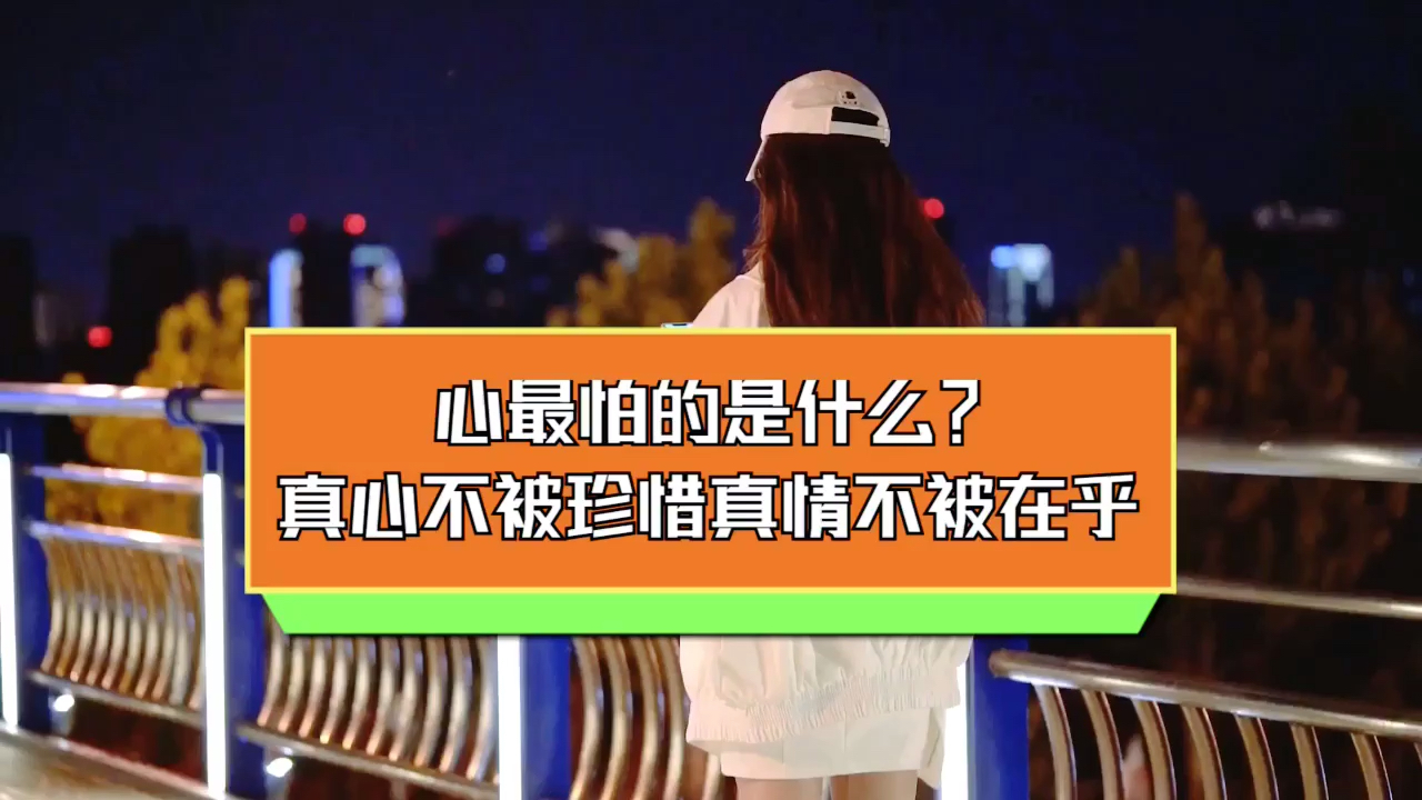 扎心情感语录心最怕的是付出的真心不被珍惜