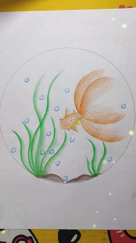 金鱼这样画简单易学又好看快来一起学吧学画画零基础学画画