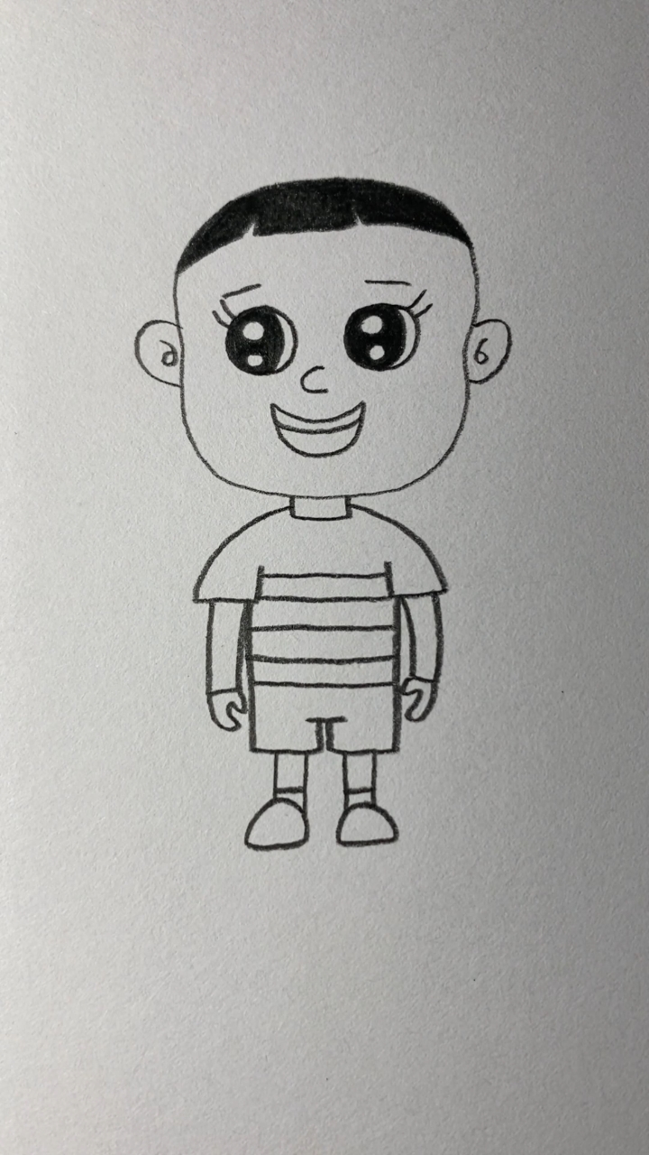 画开心的大头儿子