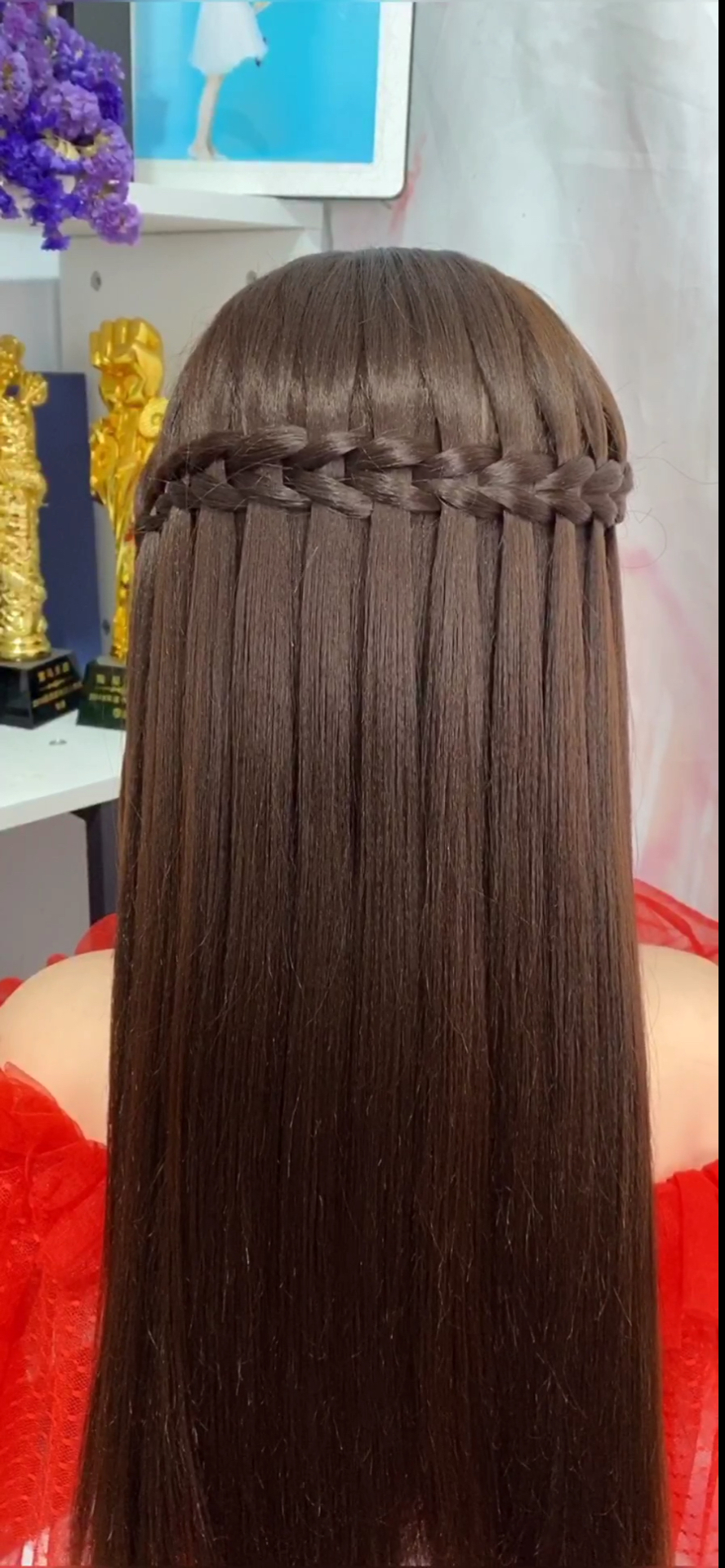 全民最火编发#麦穗瀑布编发教程讲解,超级仙气