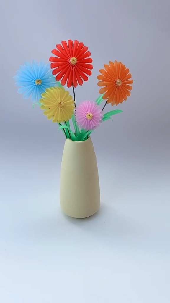 手工制作#小小吸管也能做出简单好看的花花
