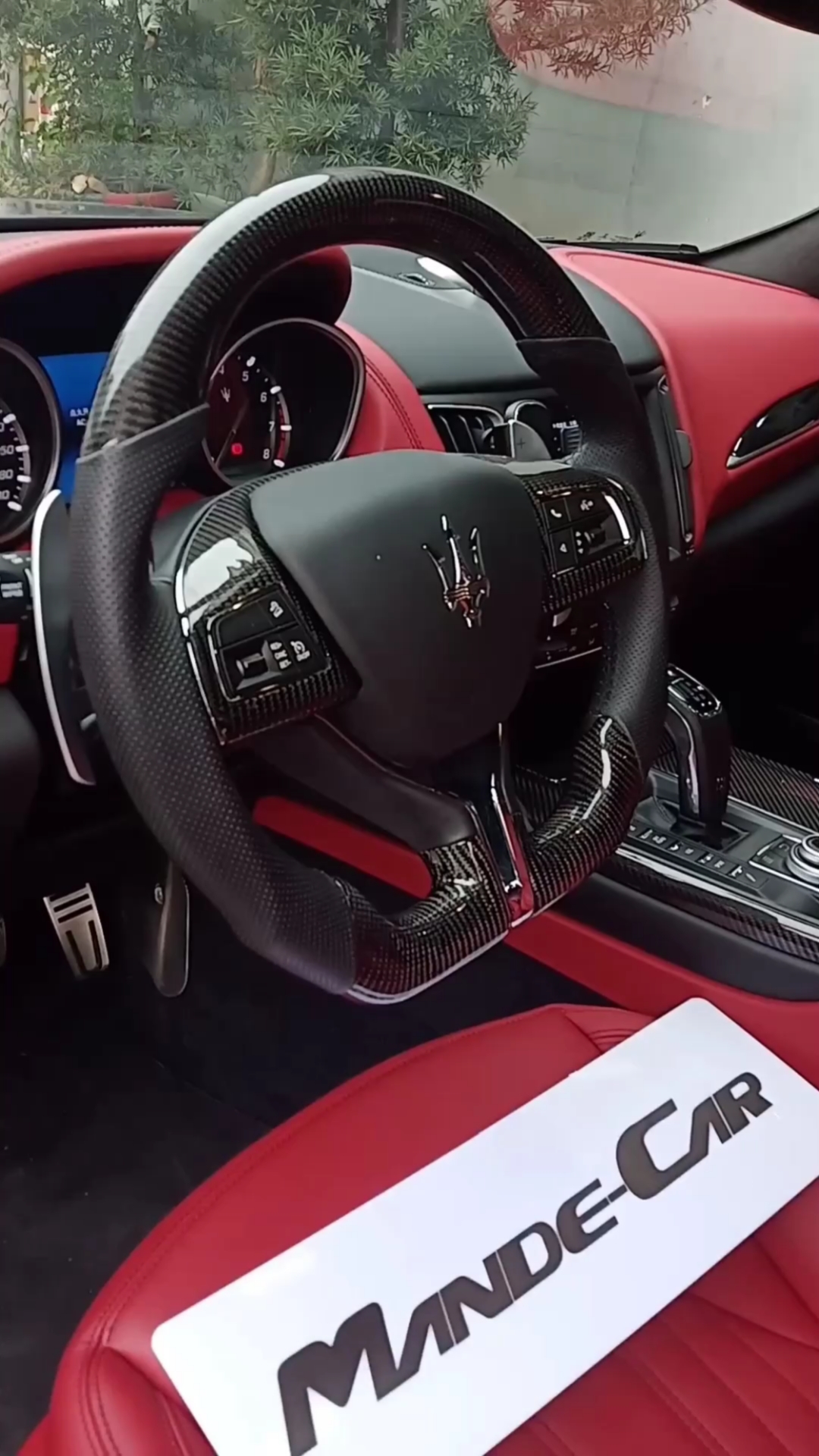 玛莎拉蒂#玛莎拉蒂改装碳纤维方向盘,总裁莱万特ghibli可盘
