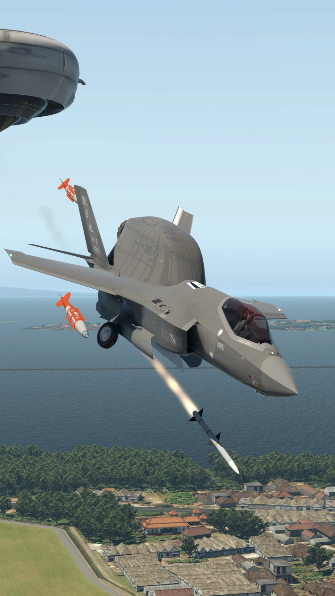 驼背版f35,莫名其妙就炸了,模拟飞行