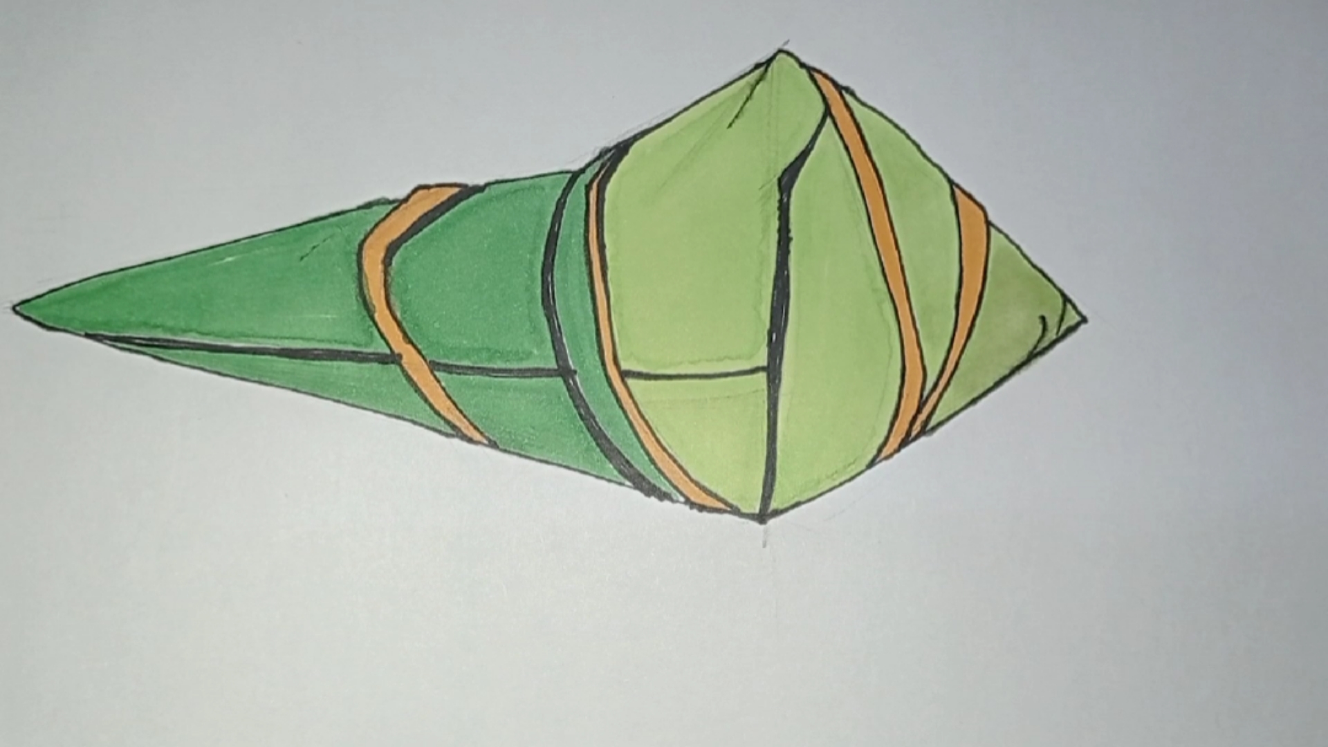 端午#简笔画三角粽子,祝大家端午安康!