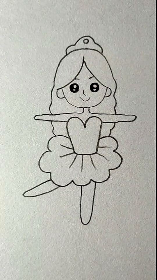 简笔画#画跳芭蕾舞的小公主-度小视