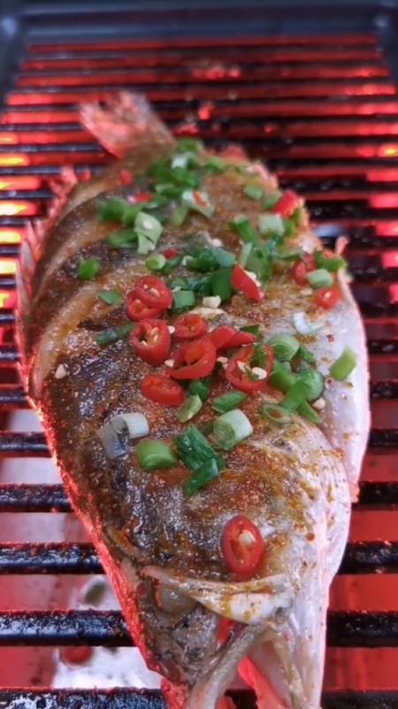 安徽名菜:臭鳜鱼.烤出来的味道也是很棒.有人喜欢吗