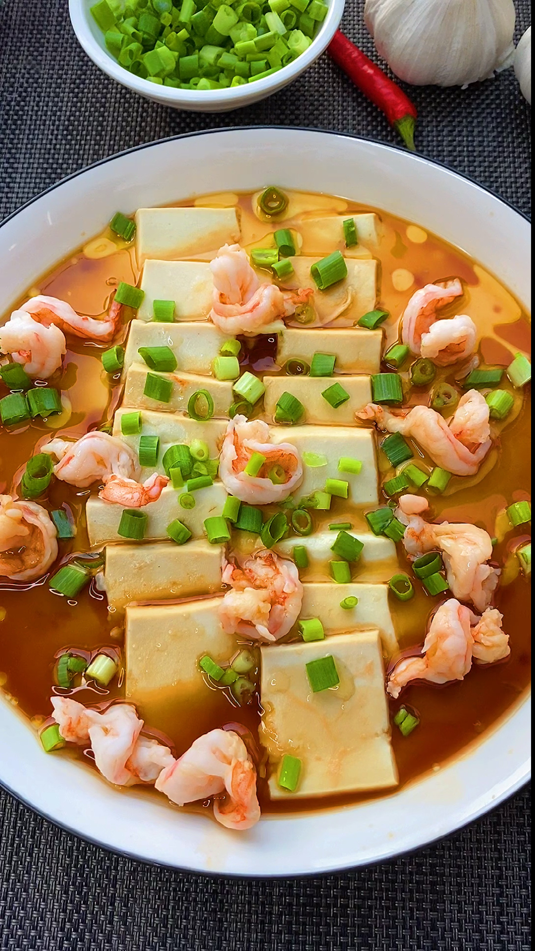 自制美食#鲜香嫩滑的虾仁豆腐蒸蛋,这样做大人孩子吃不够