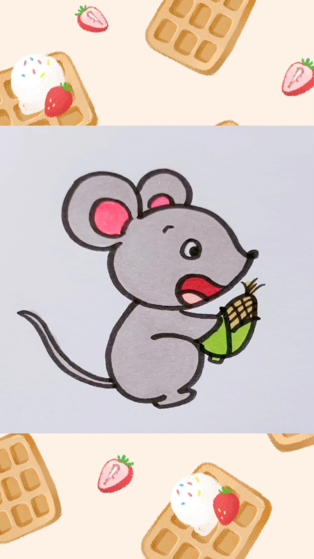 老鼠简笔画#创意简笔画