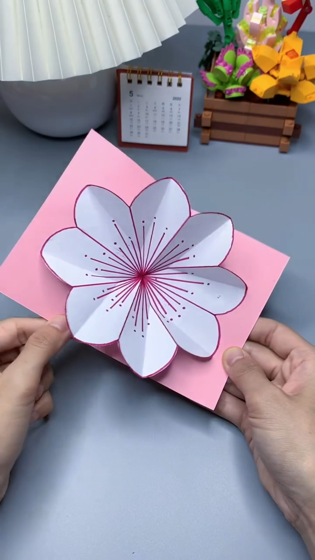 母亲节#好看的立体开花贺卡,简单易学,母亲节送给妈妈