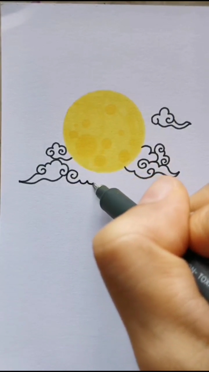 简笔画#李点点简笔画～十五的月亮十六圆-度小视