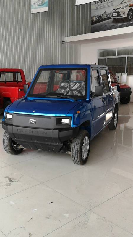 新城市新生活#新款双排开云电动皮卡车家用微型电动拉货车-全民小