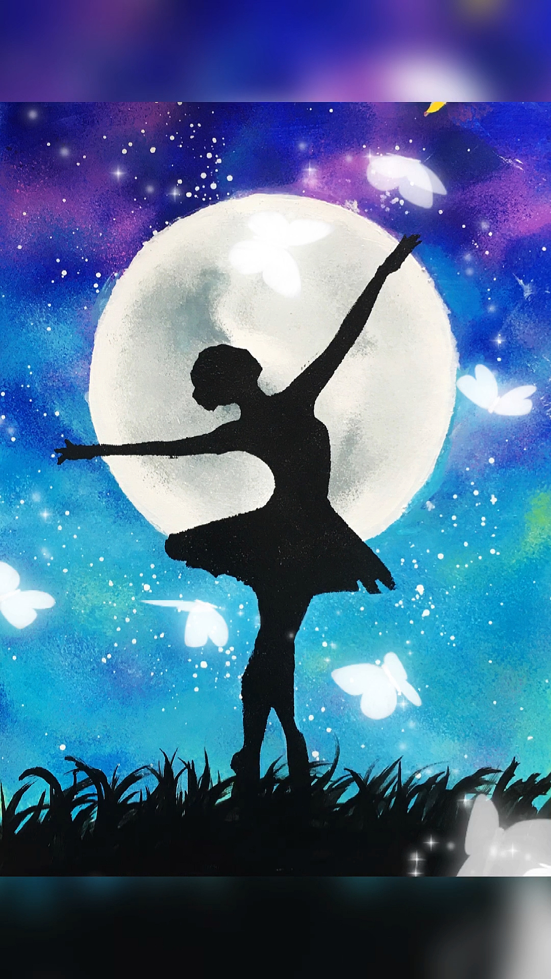 绘画#爸爸画的芭蕾女孩人见人爱,没有人喜欢我画的吗?