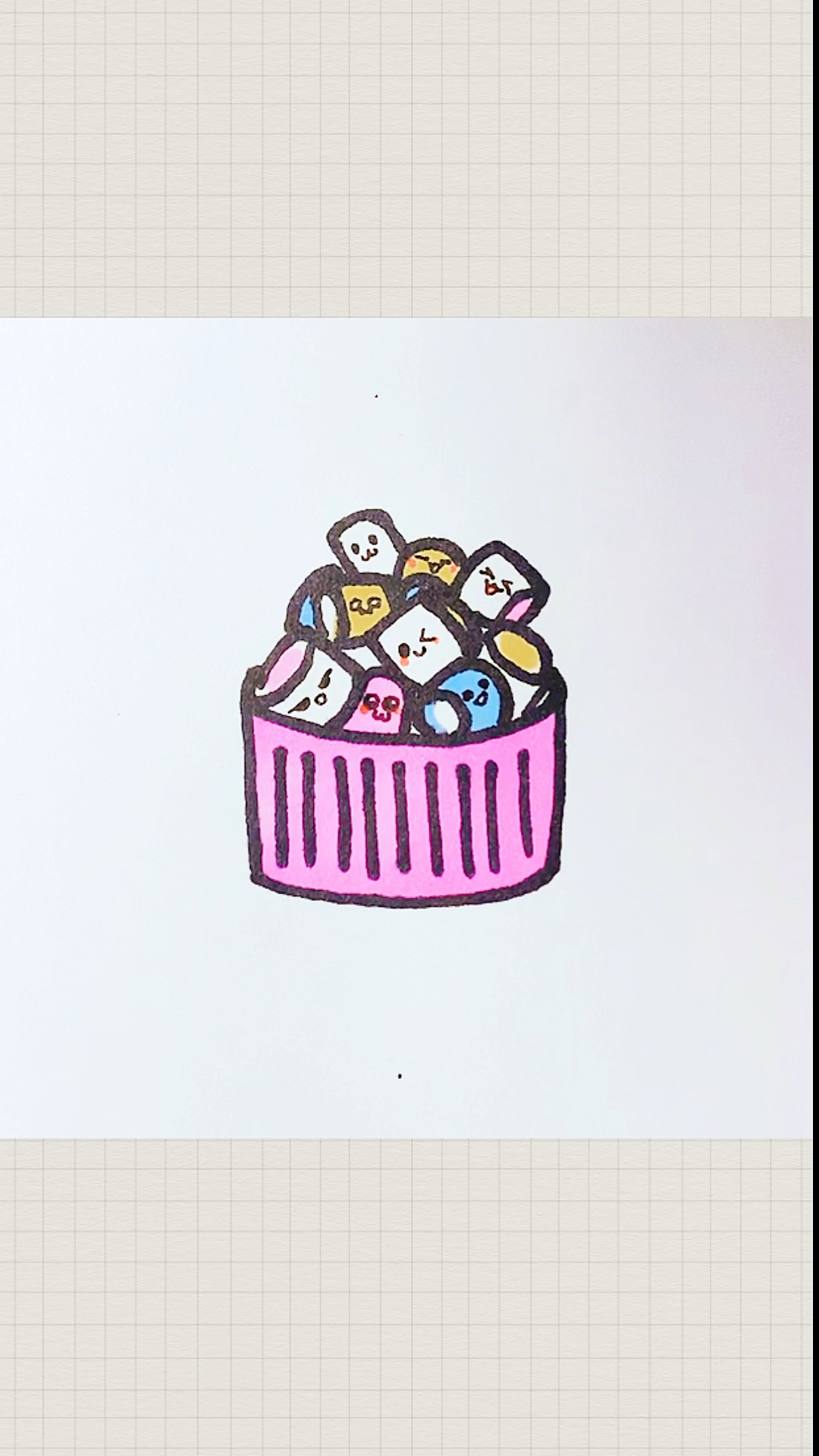 简笔画#可爱棉花糖简笔画