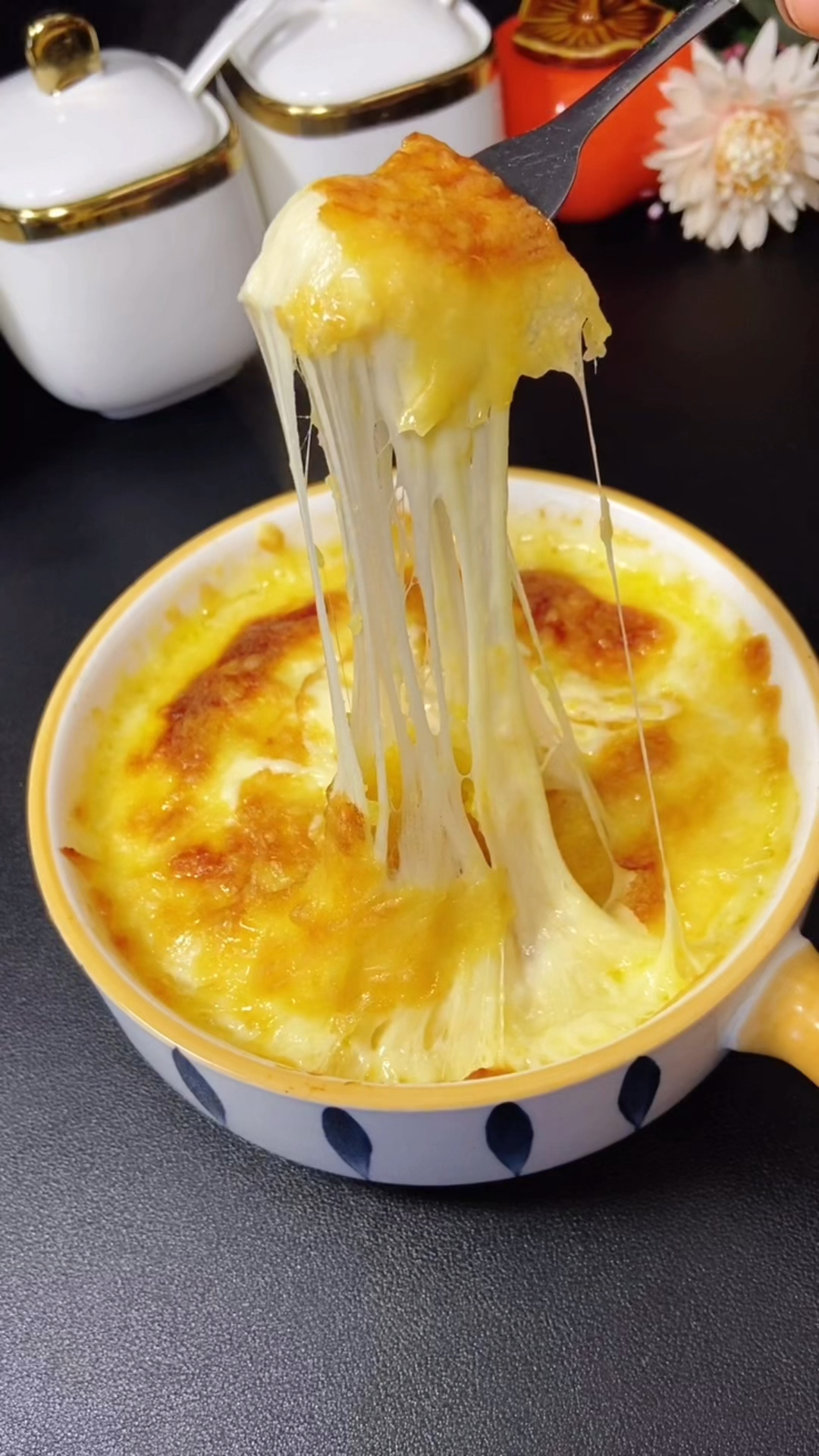 芝士焗红薯#拉丝效果不错哦!-度小视