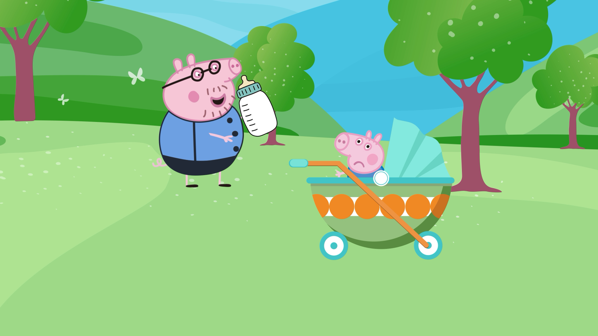 小猪佩奇#猪爸爸觉得乔治的牛奶很好喝