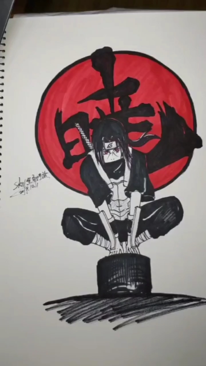 我要上热门手绘火影人物晓组织人物