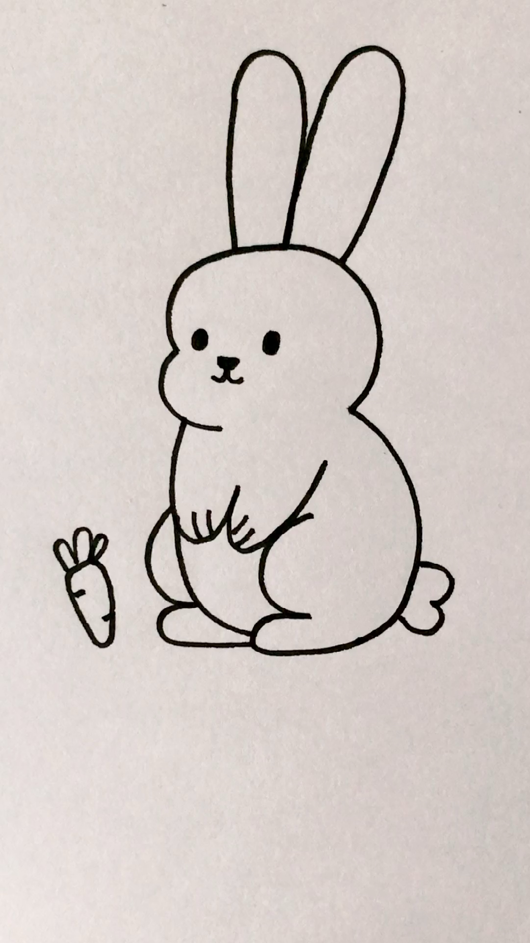 四年级简笔画小兔子图片