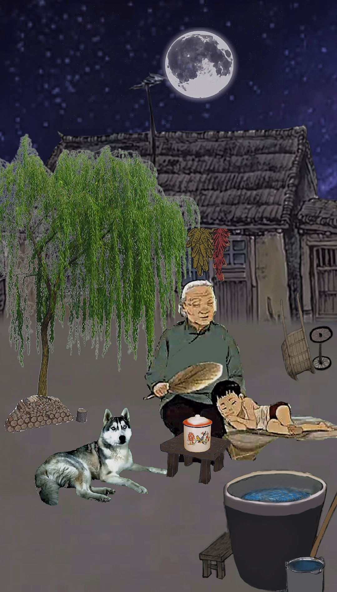 经典怀旧##儿时的回忆,可是再也回不去了,那时候很穷,但是躺在奶奶