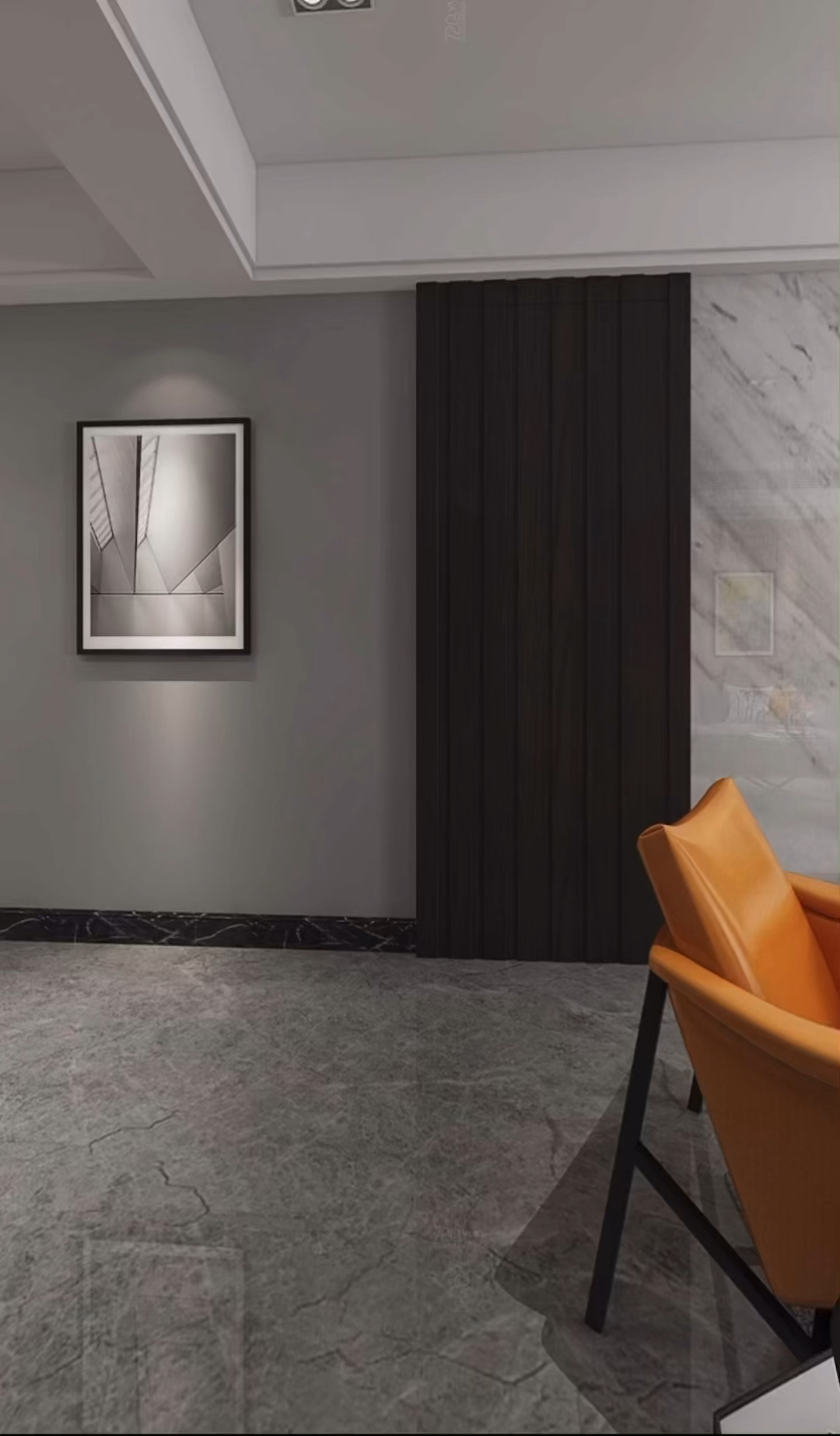 电视背景墙#简约高级灰岩板背景墙,安装完成效果杆杆