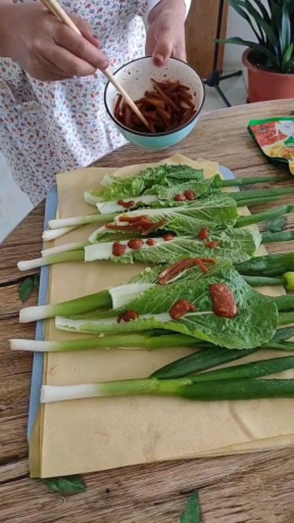 东北人的最爱干豆腐卷大葱