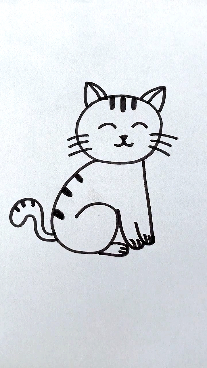 我要上热门#数字画小猫