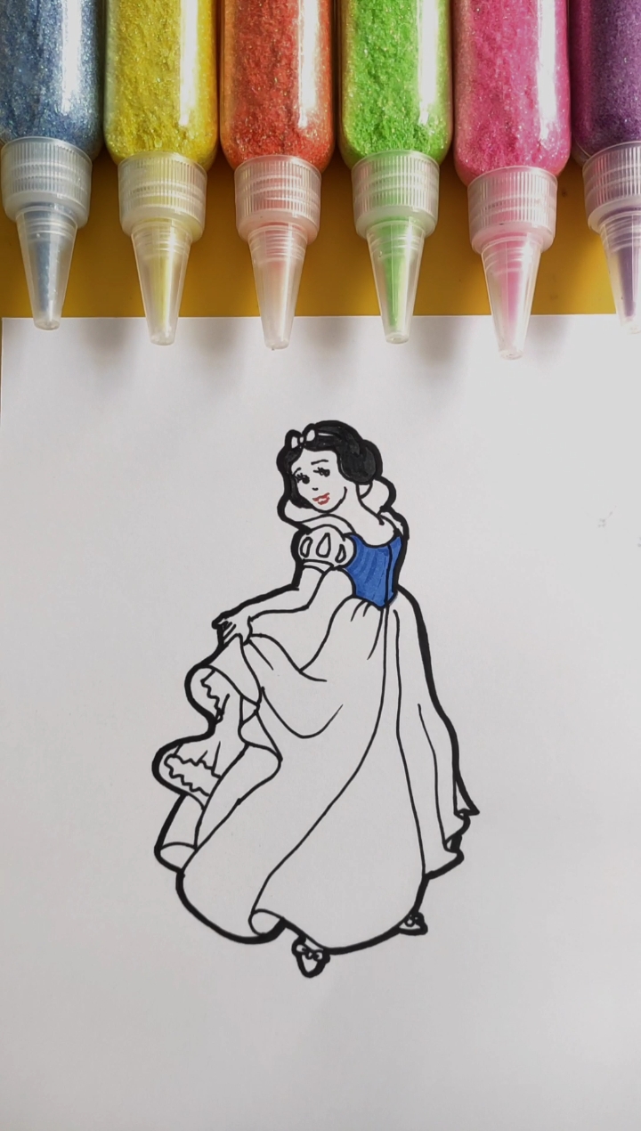 白雪公主画法简单图片