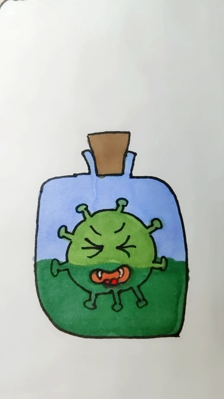 创意简笔画#消灭病毒