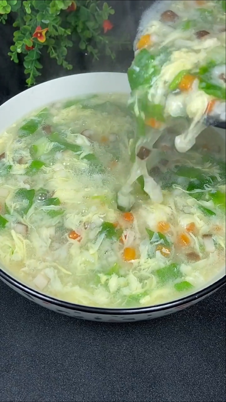 迷惑行为大赏#青菜鸡蛋山药汤