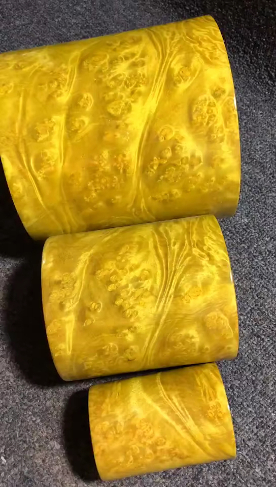 黄金樟满瘤疤笔筒三件套